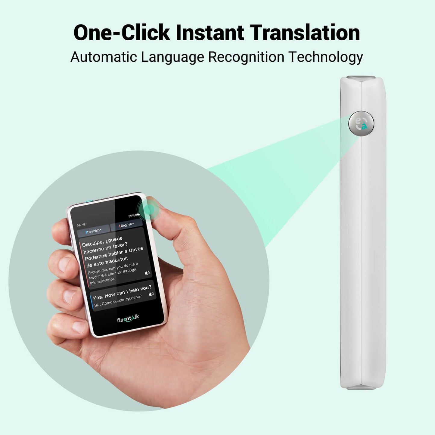 Fluentalk T1 Mini Handheld Translator Device